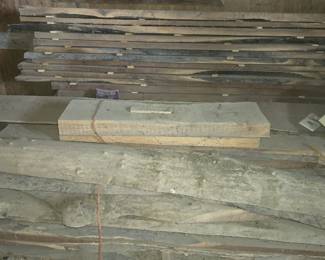 STACKS & STACKS OF VARIOUS ROUGH CUT WOOD