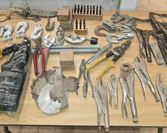 ASSORTED TOOLS & VINTAGE VISE GRIPS