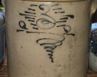 RARE RED WING 3 GALLON HAND DECORATED STONEWARE CROCK
