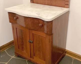 MarbleTop Washstand Cabinet