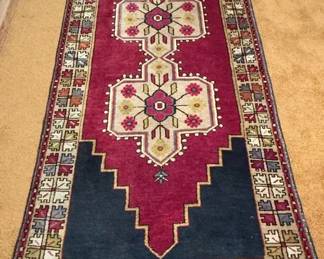 Turkish Red  Blue Rug