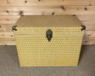 Woven Wicker Blanket Chest