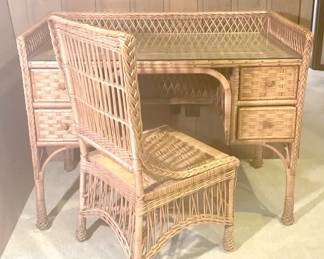 Wicker Desk  Chair