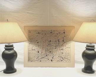 Vintage Black Lamps  Art