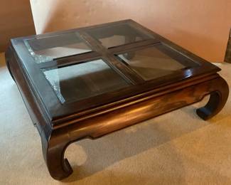 Wood  Glass Coffee Table