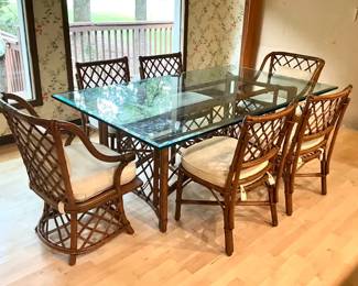 Chic Bamboo Dining Set