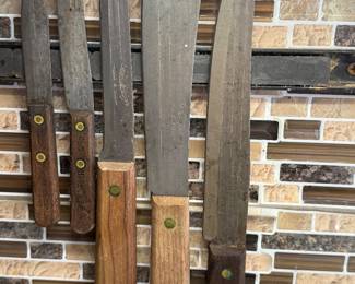 True edge Ontario knife company made in USA old hickory knife set