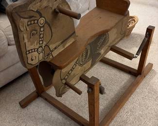 Vintage rocking horse needs some TLC Davey Crockett