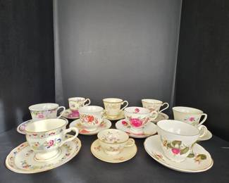 Assorted Tea Cup and Saucers