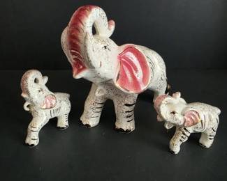 Napco Elephant Family Figurines 1960s