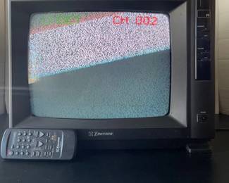 CRT Emerson TV with Remote Powers On