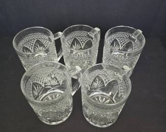 Vintage Cristal DArquesDurand Glass Mugs