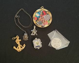 Misc. Jewelry Lot  Pendants, Watch, Pocket Hug