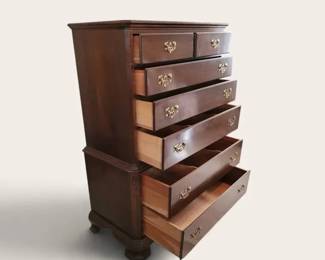 Ethan Allen Wooden Tall Chest of Drawers  Georgian Court Collection