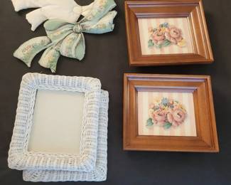 Cottagecore Decor Lot  Frames, Textile Art