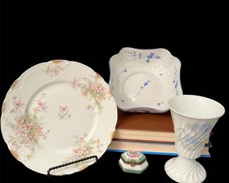 Haviland Limoges France  Vase, Bowl, Plate, Trinket Box