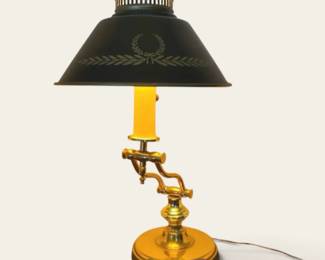 Vintage Toleware SwingArm Desk Lamp