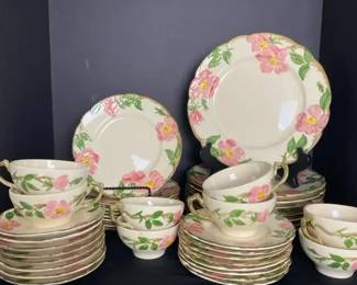 Vintage Franciscan Desert Rose Dinnerware Set  1950s Backstamp