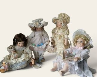 Girls and Cats  The Danbury Mint Doll Lot