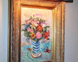 Peter Diem Oil on Canvas Floral