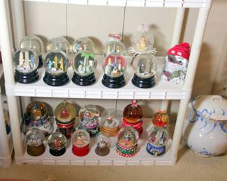 Large Collection of Snow Globes