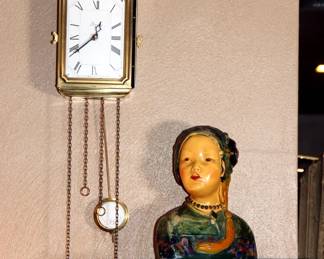 Hermel Bernice Wall Clock, 1930’s Joe Celona Bust