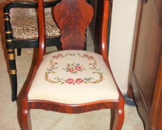 Beautiful Mahogany Flame Splat Chair