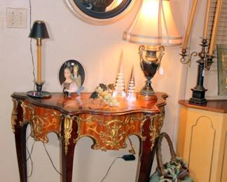 Louis XIV Style Console Table, Large Shigaraki Japanese Teapot