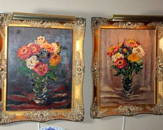 Peter Diem Oil on Canvas Florals