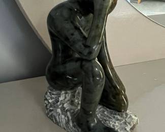 Hand-Carved Serpentine Stone Sculpture