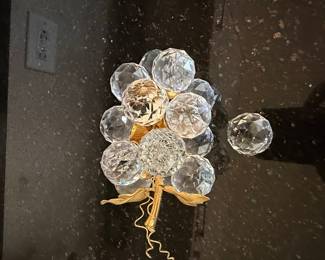 Swarovski Crystal Sparkling Fruit Grape Cluster Figurine