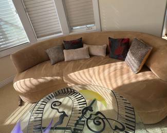 Contemporary Curved Crescent Sofa