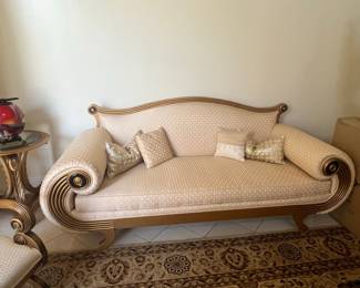 Biedermeier Style Gilded Goose Sofa