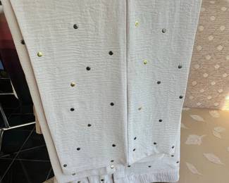 Designer Embellished Cream Trouser Set