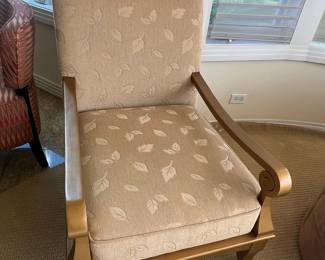 Neoclassical Style Scroll-Arm Accent Chair