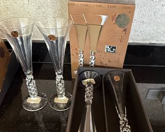 Cristal d'Arques Millennium 2000 Champagne Flutes