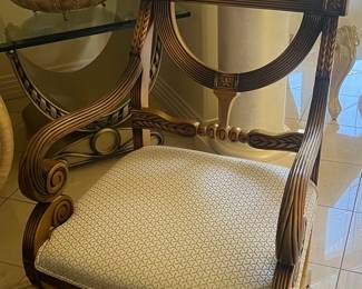 Maitland-Smith Style Neoclassical Klismos Armchair