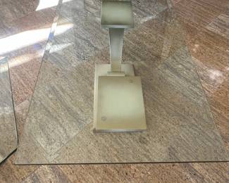 Art Deco Style U-Base Glass Coffee Table