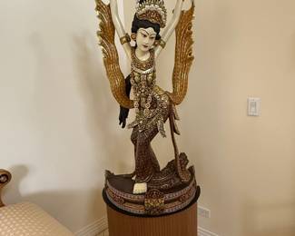Balinese Legong Dancer Floor Statue