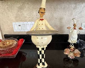 Peter Mook 'Mookie Cookie' Chef Serving Tray Statue