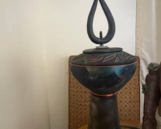Contemporary Studio Art Pottery Lidded Vessel