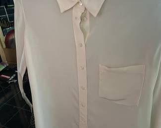Vince Silk Button-Down Shirt