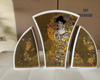 Goebel Artis Orbis Gustav Klimt Three-Piece Vase Set
