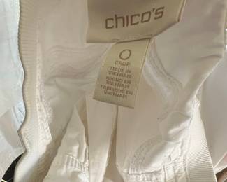 Chico's Women's White Crop Pants
