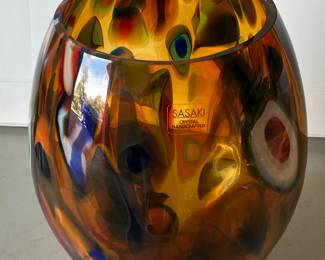 Sasaki Poland Handcrafted Crystal Vase
