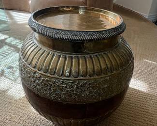 Indian Brass and Copper Water Pot (Handi)