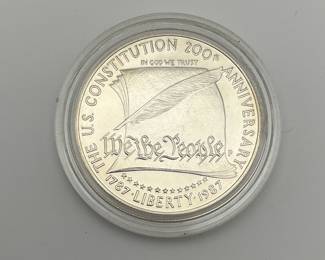 1987-P US Constitution Commemorative Silver Dollar