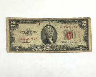 1953 $2 Red Seal Note