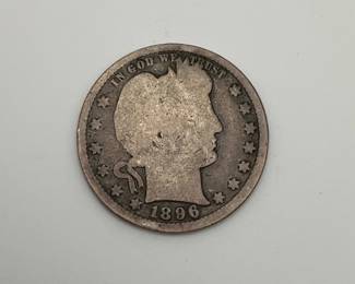 1896 US Silver Barber 25c
