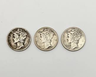 Three Better Date Mercury Dimes